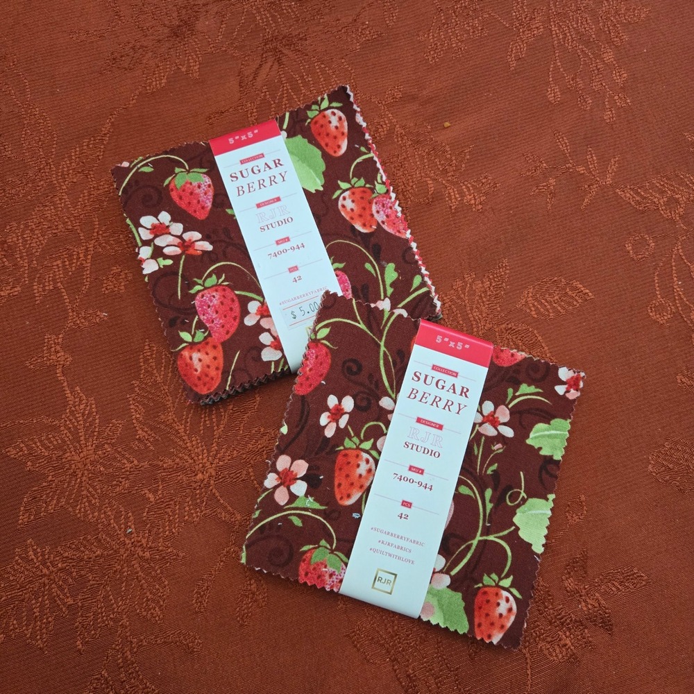 RJR Studio Sugar Berry 5x5 Charm Pack 42 Pcs Fabric Squares 7400-944 Set of 2